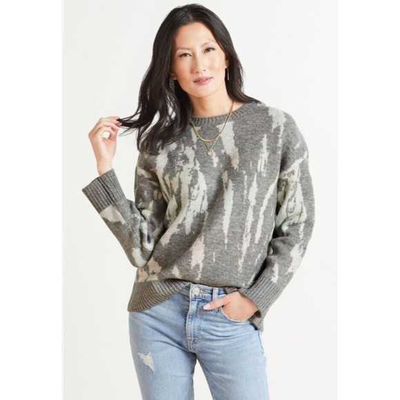 Rails Gray Virgo Tie & Dye Sweater Wool Blend Size Medium - Picture 1 of 5